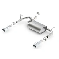 Single Split Rr Exit Touring Exhaust - Rear Section Only (Wrangler 12-18)