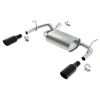 Axle-Back Exhaust System - Black Chrome (Wrangler 12-18)