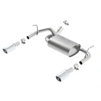 Rear Section Atak Single Sqaure Rolled Angle-Cut Exit Exhaust (Wrangler 12-18)