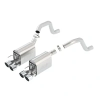 S-Type II Rear Section Exht Dual Rd Rolled Tips (Corvette 06-13)