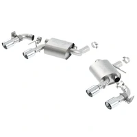Atak Quad RD RL Tips Dual Exit Rear Section Exhaust w/Dual NPP (Camaro 16-23)