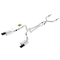 Black Chrome 4.5in Rd Tip Atak Cat-Back Exhaust (Mustang GT 11-12)