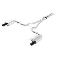 Atak S Cat-Back 2.5in Pipe 4in Tip - Black Chrome (Mustang GT 15-17)
