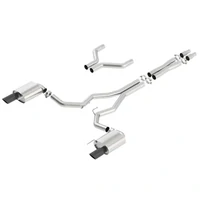 Atak Cat-Back 3in Pipe 4in Black Chrome Tips (Mustang GT 15-17)