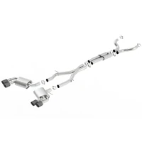 4in Dual Carbon Fiber Tips Dual Split Exit S-Type Cat-Back Exhaust (Camaro 16-23)