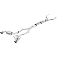 4.5in Carbon Fiber Tips Single Split Exit S-Type Cat-Back Exhaust (Camaro 16-23)