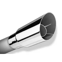 Polished Tip Single Round Angle-Cut - Inlet 3in. Outlet 3 1/2in