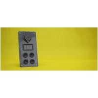 Carbon Switch Panel With Usb +  Digital Volt Meter