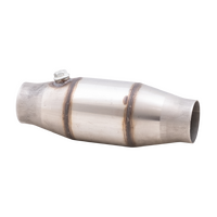Hi-Flow Racing Catalytic Converter Round Metallic 2.5" Inlet - 4" Body - 6" Body Length 12" Total (100 Cell for Race or Off-Road Use only)