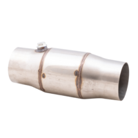 Hi-Flow Racing Catalytic Converter Round Metallic 3" Inlet - 4" Body - 6" Body Length 12" Total (100 Cell for Race or Off-Road Use only)