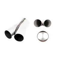 Merge Pipe from Twin 2.5in to Single 3.5in - Stainless Steel