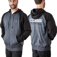 Men's Logo Grey & Black Full-Zip Hoodie