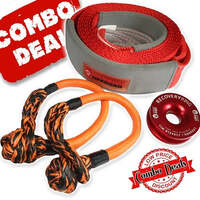5M 12T Tree Trunk Protector 2 X Soft Shackles Recovery Ring Combo Deal