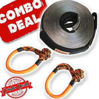 20M 8T Winch Extension Strap and 2 X Shackle Combo Deal