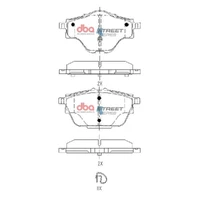 DBA DB15165SS Street Series Brake Pad Set
