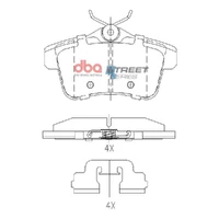 DBA DB15167SS Street Series Brake Pad Set
