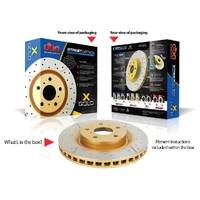 Street Series 2x Gold Cross-Drilled/Slotted Rear Rotors (VB-VS 78-99)