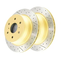 DBA DBA2011X Street Series X Gold Cross-Drilled Brake Disc Rotor Pair 345mm