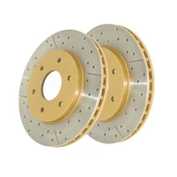 DBA DBA2306X Street Series X Gold Cross-Drilled Brake Disc Rotor Pair 320mm
