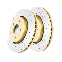 DBA DBA2530X Street Series X Gold Cross-Drilled Brake Disc Rotor Pair 328mm