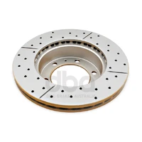 DBA STREET SERIES BRAKE ROTOR X-GOLD CROSS-DRILLED & SLOTTED