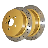 DBA DBA2733X Street Series X Gold Cross-Drilled Brake Disc Rotor Pair 309mm