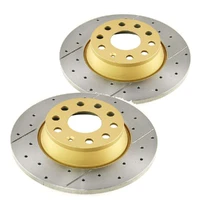 DBA DBA2807X Street Series X Gold Cross-Drilled Brake Disc Rotor Pair 285.6mm