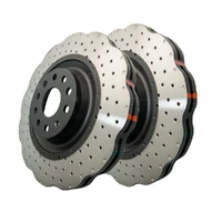 DBA DBA42808WXD 4000 Series Wave Cross-Drilled & Dimpled Brake Disc Rotor Pair 345mm