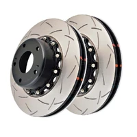 DBA DBA5046BLKS 5000 Series T3 Slotted Brake Disc Rotor Pair Black Hat 328mm