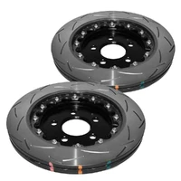 DBA DBA52165BLKS 5000 Series T3 Slotted Brake Disc Rotor Pair Black Hat 330mm