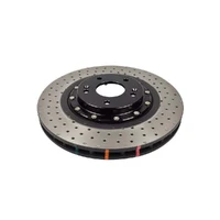 DBA DBA53146BLKXD 5000 Series Cross-Drilled & Dimpled Black Brake Disc Rotor Pair