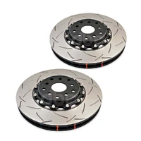 DBA DBA5654BLKXS-10 5000 Series Cross-Drilled & Slotted Brake Disc Rotor Pair Black Hat 326mm