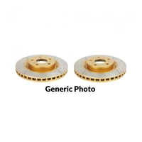 Street Series 2x Gold Cross-Drilled Front Rotors (WRX/STi 99-07/09-14/FXT 03-13/LGT/BRZ/86 GTS)