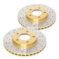 DBA DBA957X Street Series X Gold Cross-Drilled Brake Disc Rotor Pair 278mm