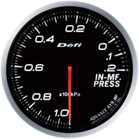 Advance BF Intake Manifold Pressure Gauge White