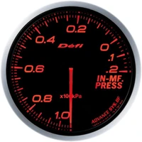 Advance BF Intake Manifold Pressure Gauge Amber Red