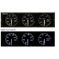 Din-Gauge Combination Meter (White Characters/White Illumination/White Pointer)