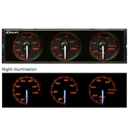 Din-Gauge Combination Meter (Red Characters/Red Illumination/White Pointer)
