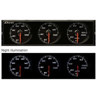 Din-Gauge Combination Meter (White Characters/White Illumination/Red Pointer)