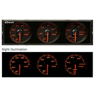 Din-Gauge Combination Meter (Red Characters/Red Illumination/Red Pointer)