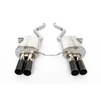 Free Flow Axle-Back Exhaust - 2008-2011 BMW M3 Stainless Steel - Black Tips - E90 - Sedan