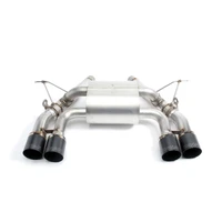 Free Flow Axle-Back Exhaust - 2015-2020 BMW M3/M4 Stainless Steel - Black Tips - F80/F82/F83