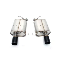 Free Flow Axle-Back Exhaust - 2011-2016 BMW 535i Stainless Steel - Black Tips - F10