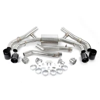 Valved Axle-Back Exhaust - 2020-2025 BMW X5M/X6M Stainless Steel - Black Tips - F95/F96