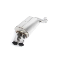 Free Flow Axle-Back Exhaust - 1997-2003 BMW 540i Stainless Steel - Polished Tips - w/ Standard Bumper - E39
