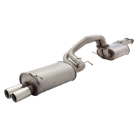 Twin 2.5in Raw 409 Stainless Steel Cat-Back Exhaust (BA/BF Falcon Xr6 Turbo Sedan 02-08)