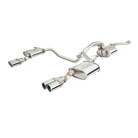 Twin 2.5in Cat-Back Exhaust - Quad Tip Non-Polished Stainless (Falcon 03-05)