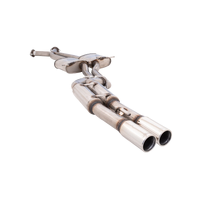 2.5in Cat-Back X-Pipe System with Straight Pipe Rear - Raw 409 Stainless Steel (Commodore 01-04)