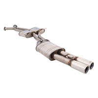 Twin 2.25in Cat Back X Pipe System with Tips Raw 409 Stainless (Statesman 99-06)