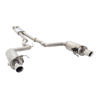 Twin 3in Cat-Back Exhaust w/Varex Rear Mufflers - 304 Stainless Steel (Mustang GT 15-17)